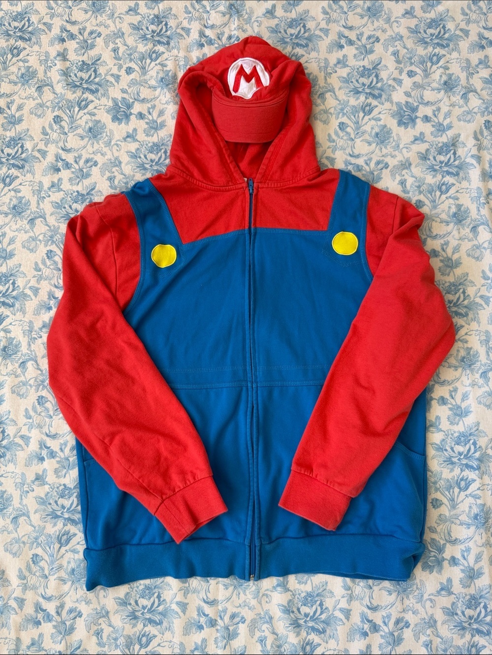 Super Mario Bros. x Universal Studios Costume Zip-up Hoodie Adult Unisex Large